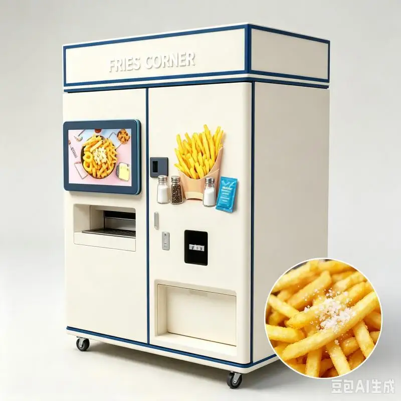 Customized Automatic French Fries Vending Machine Potato Processing Machine Smart Snack Kiosk Commercial Solution