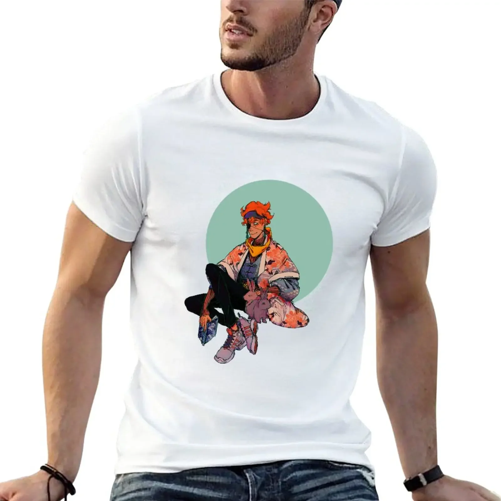 New Lavi with bunnies T-Shirt summer top Short sleeve oversized t shirts sweat shirt Men's t shirts