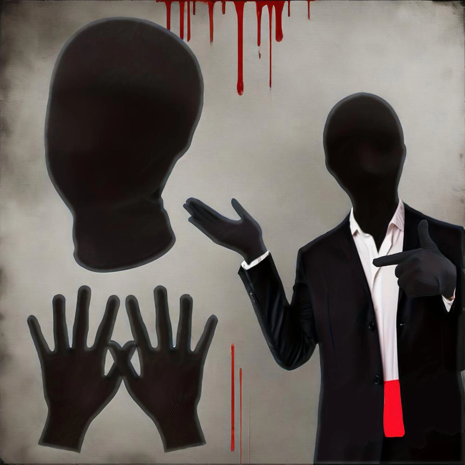 

Halloween Costume Horror Outfit Full Face Headgear and Gloves,for Party Cosplay Festive Dressing