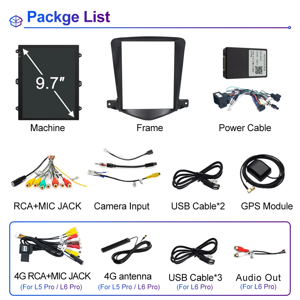 LEHX Pro 8Core 4G Android 14 Radio de coche Multimedia para Chevrolet Cruze J300 2008-2012 estilo Tesla Carplay Auto 2 din estéreo GPS 6