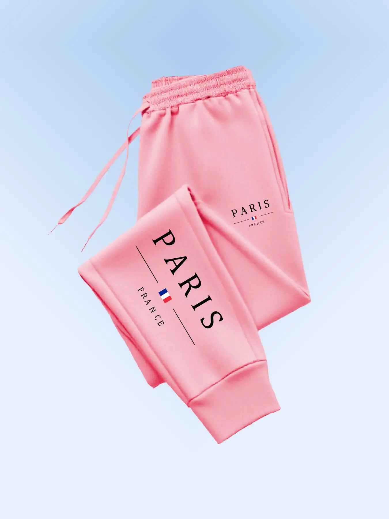 Damenhose PARIS Grafik-Buchstaben-Print Fleece Jugend-Treet Hochwertige Lässige Mode-Jogginghose Damen-Sweatpants Passgenau – Detail 13