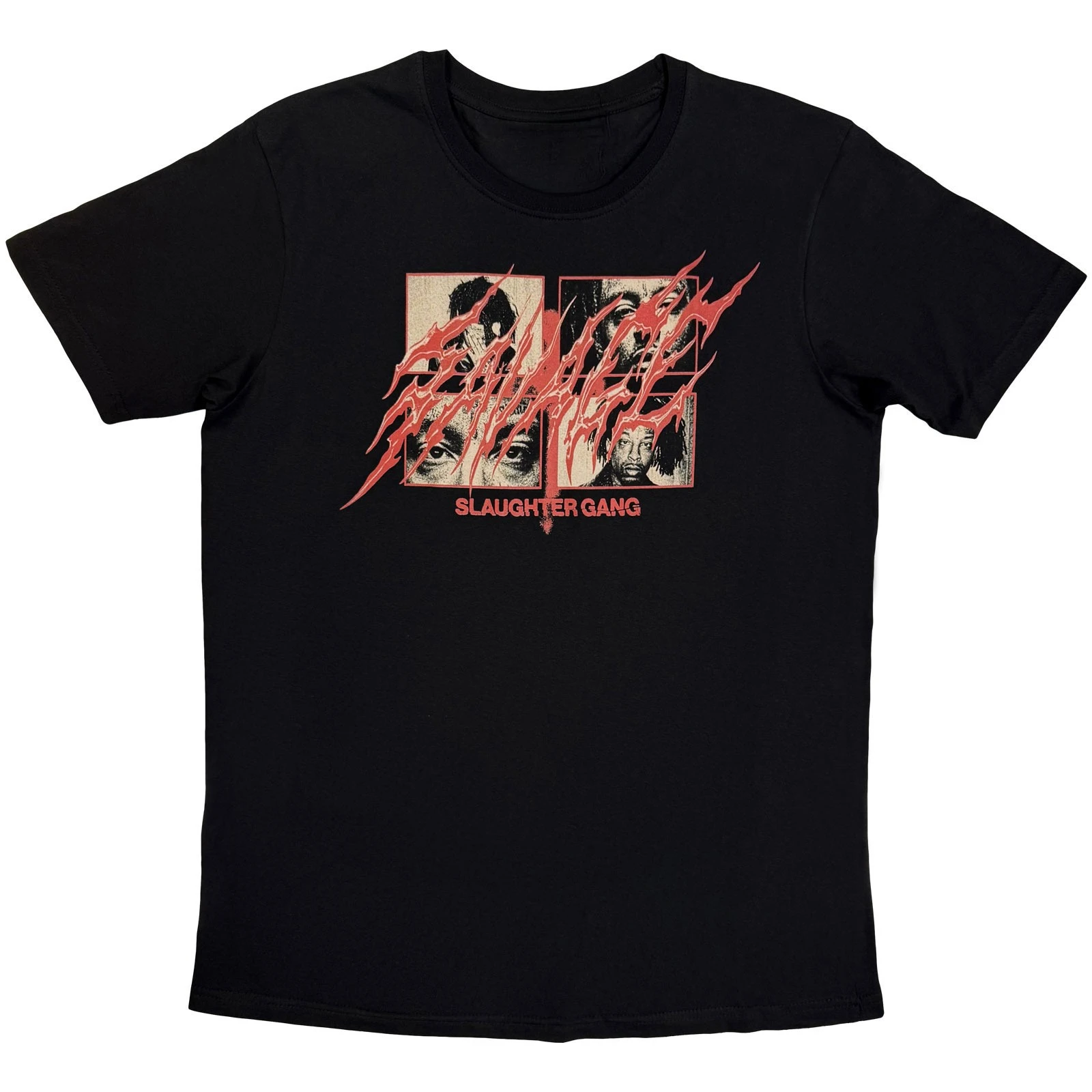 Hot 21 Savage T-Shirt_ Death Before Dishonor Daggers (Black) (Back Print) High-end Luxury Unisex Style Both of Men and Women
