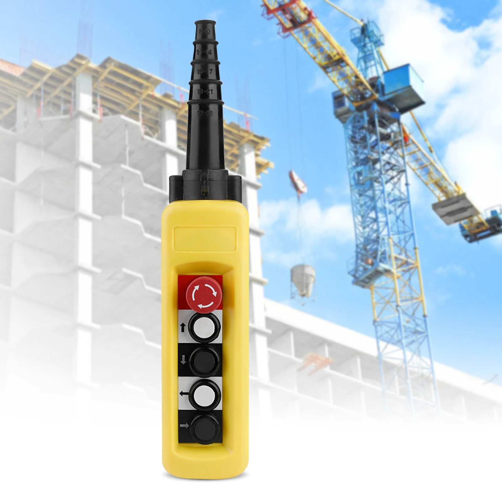 

4-кнопочный электрический пульт управления подъемным механизмом, односкоростной/двухскоростной, для крана, водонепроницаемый, с ручкой.