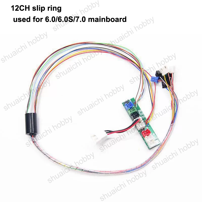 12CH 18CH przewody Slipring 360 stopni nieskończony obrót elektryczny pierścień ślizgowy przekładnia kierownicza dla Henglong 1/16 RC akcesoria do czołgów