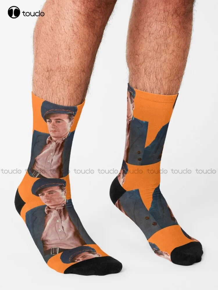 Gary Cooper 1930'S Colored Photo  Socks Women Socks Cartoon Comfortable Best Girls Sports Street Skateboard Socks Custom Gift