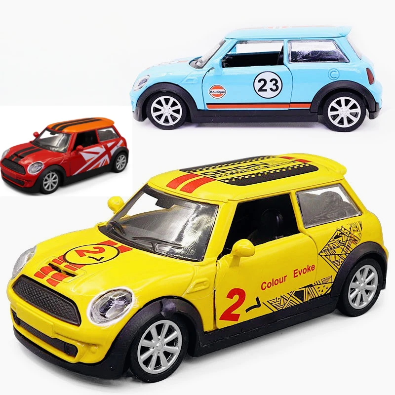 

1:32 MIni Cooper Graffiti Off-Road Alloy Model Car Collector's Edition Ornament, Kids Toys, Bonus Gifts