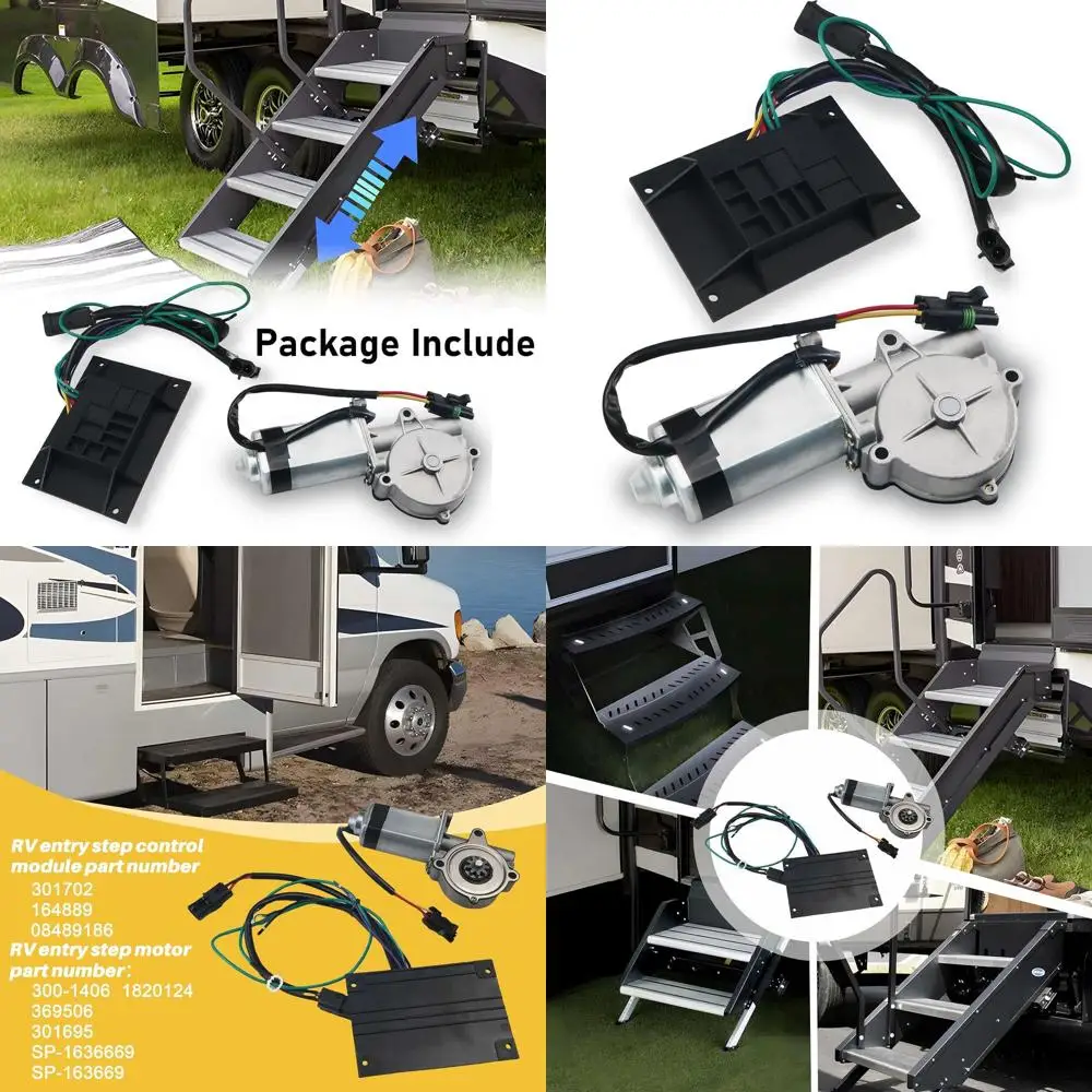301702 وحدة التحكم في خطوة دخول RV ومجموعة محرك خطوة دخول RV 300-1406 مناسبة للمنزل المتنقل RV ومركبات النقل، لـ St #1
