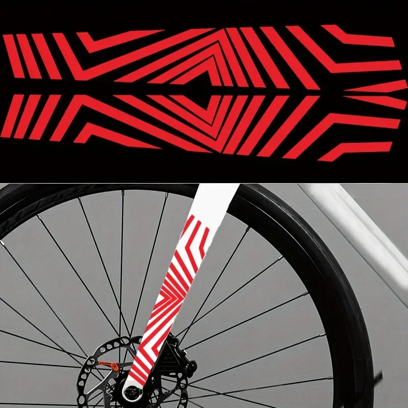 Holographic Arrow Stickers, Red Blue Geometric Waterproof Vinyl Decals for Bicycle Fork Frame Motorcycle DIY Decor