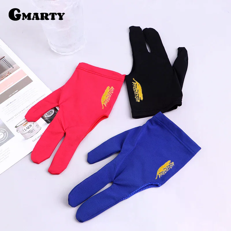 High Quality  Beginners Practice Non-slip Billiard Gloves Three Fingers Snooker Pool Cue Billiard Glove for Left Hand Lycra