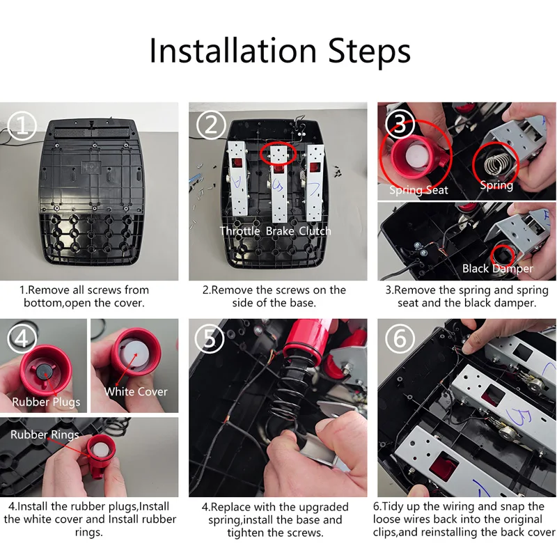 (3pcs/Set) Upgrade Mod Pedal Spring Kit Brake Throttle Clutch Modification for LOGITECH G25 G27 G29 G920 G923 DFGT Racing Wheel