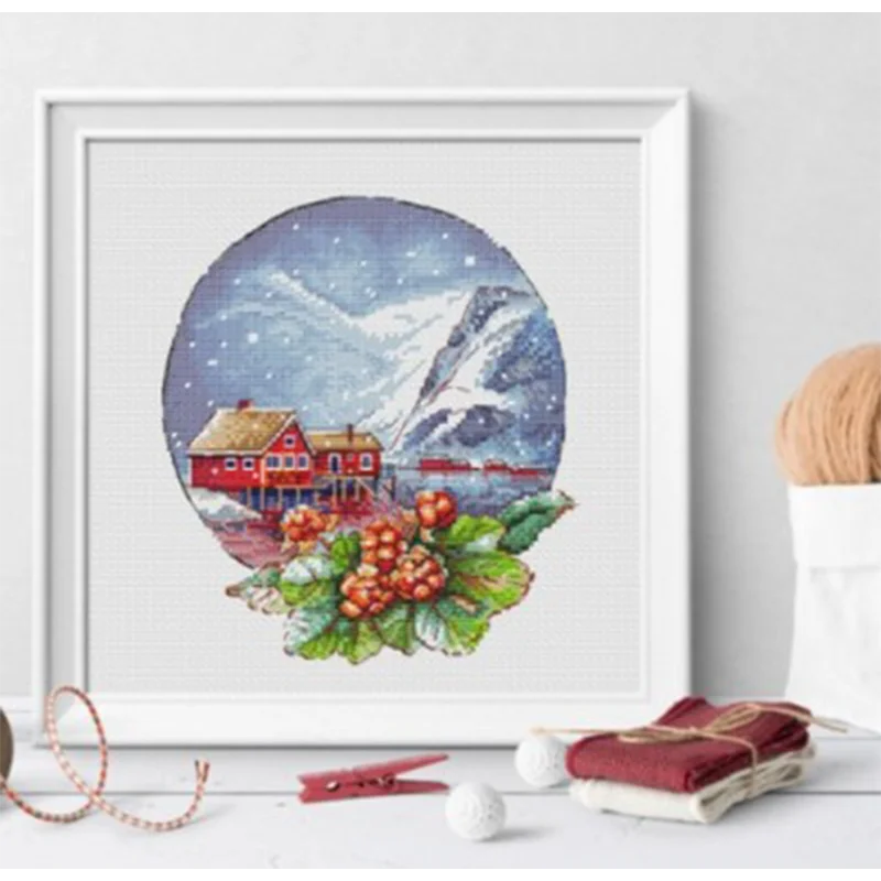 7158 ensembles de points de croix peintures au point de croix 14ct 18ct Stich Kit de point de croix aiguille de broderie Arts et artisanat Kit complet passe-temps