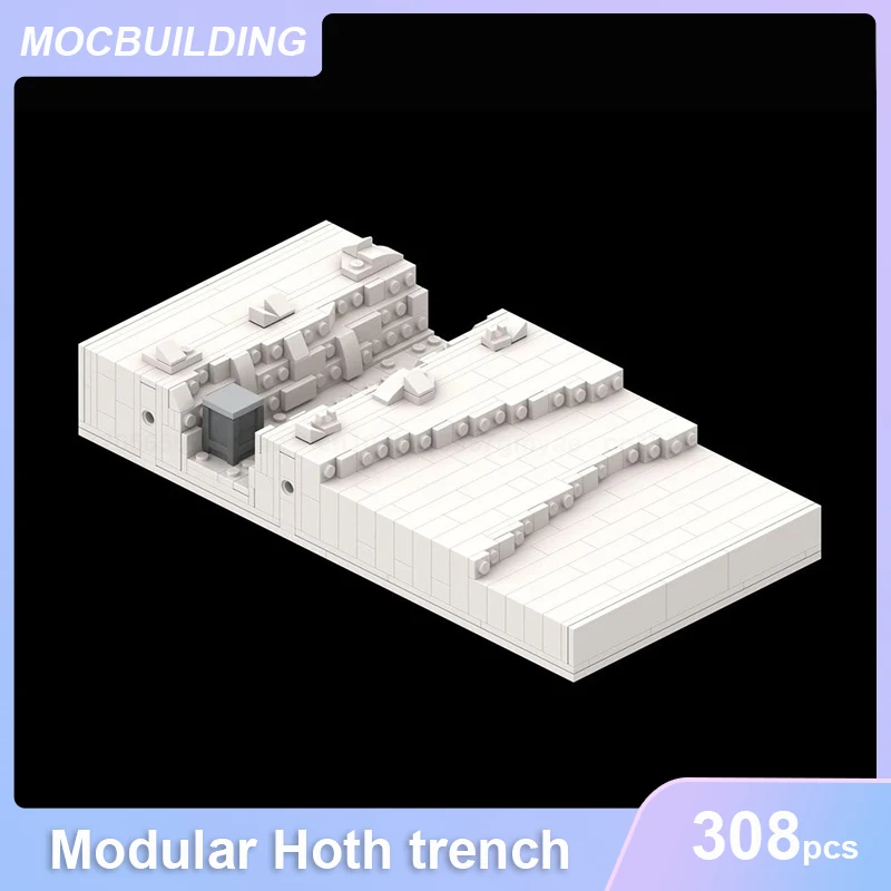 Semi Modular Hoth Trench Mini Scale Model MOC Building Blocks DIY Assemble Bricks Architecture Educational Xmas Toy Gifts 308PCS