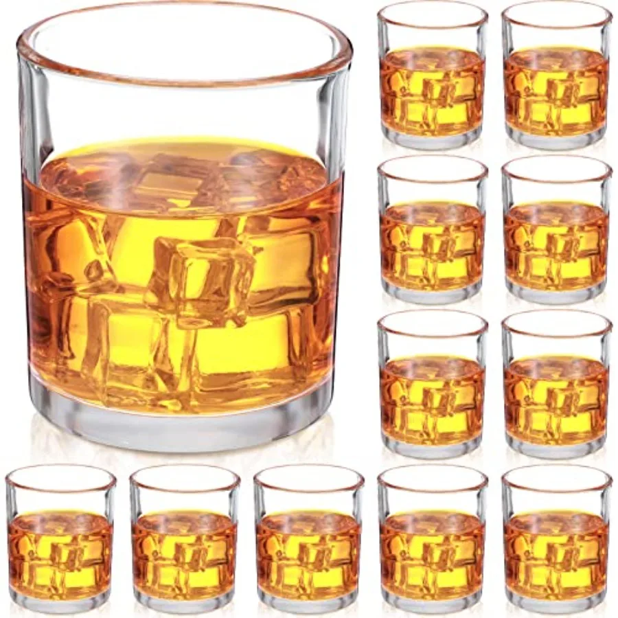 

12 Pack Whiskey Glasses 10 oz Old Fashioned Glasses in Bar and Party Bourbon Glass, Rocks Glass, Cocktail Liquor Whiskey Lover