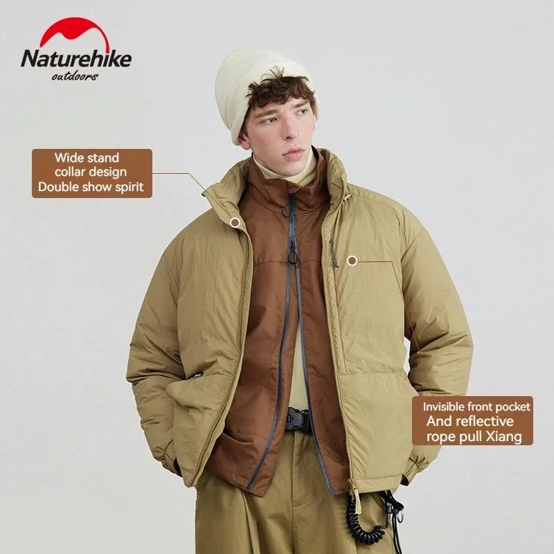 Naturehike Winter Thermal Down Coat Waterproof Lightweight Jacket for Men Women Camping Hiking 800FP/1000FP Goose Down