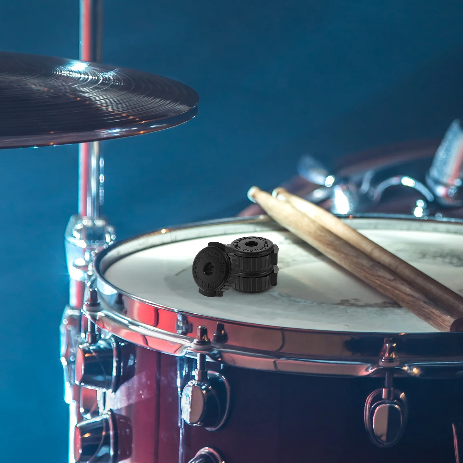 

6Pcs Plastic Cymbal Quick Release Nuts Black Drum Kit Percussion Stand Screw Covers Drum Hardware Replacement Fixing Buckles