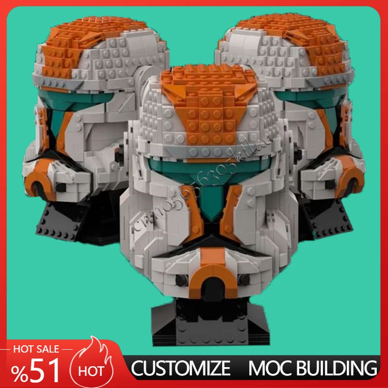 

857PCS Star Plan MOC Helmet Clone Commando Leader Model DIY Custom Puzzle Architecture Education Assembly Model Birthday Xma Toy
