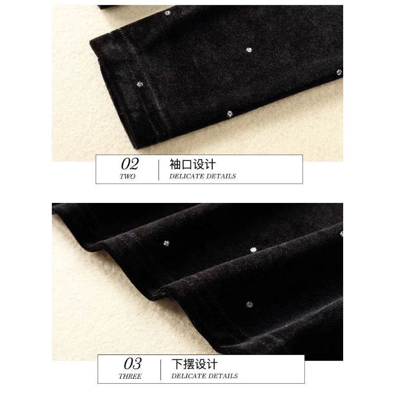 Spring Autumn Fashionable Square Collar Temperament Hot Silver Short Gold Velvet Bottoming Shirt Pleated Low Collar Top Women