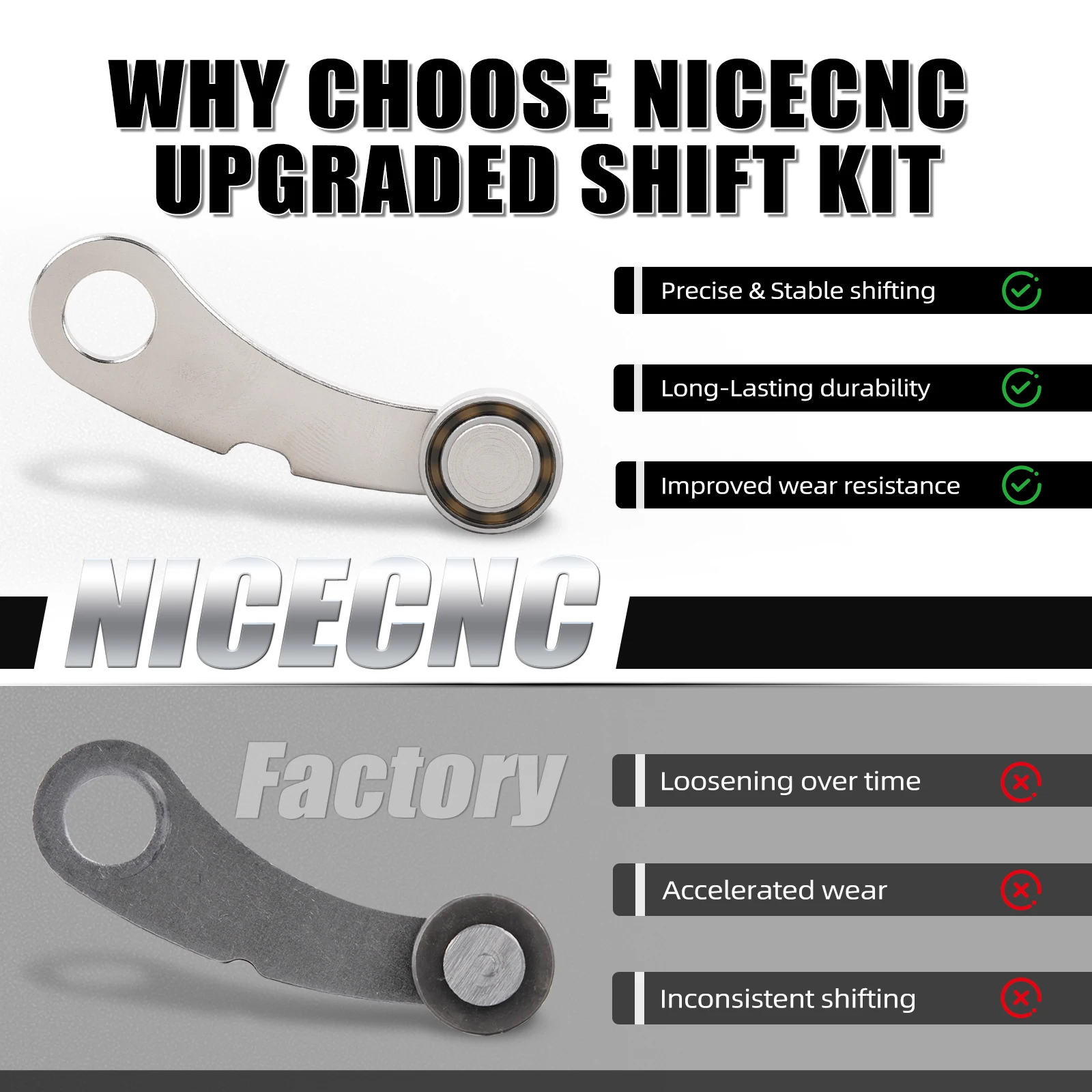 NICECNC Shift Kit For KTM 690 Enduro /R 690 SMC /R 2008-2025 690 Duke /R 08-18 Husqvarna 701 Enduro /Supermoto 16-25 Gas Gas 700 view 4