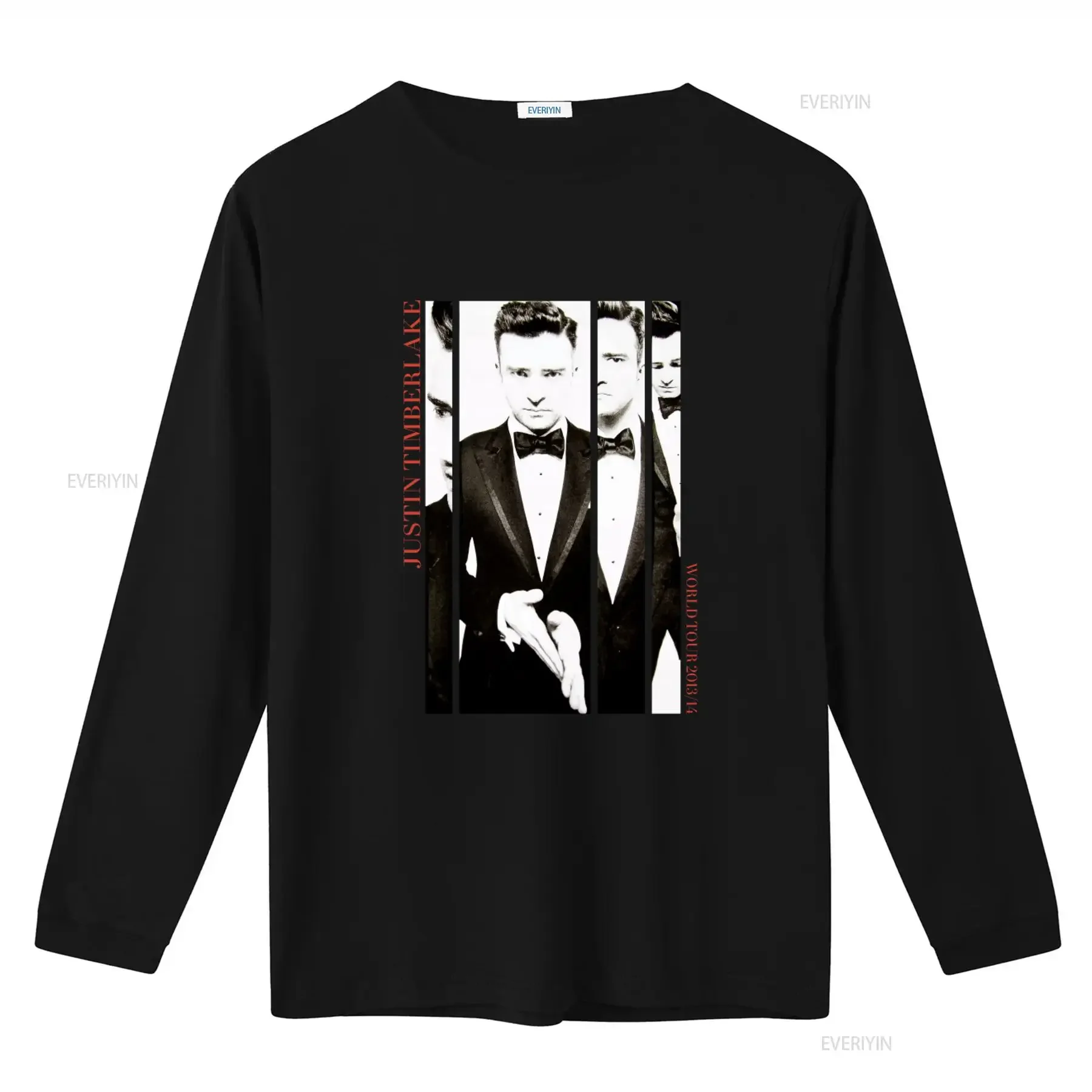 Justin Timberlake Suit Tie World Tour 2013 2014 Small T Shirt with Long or s vintage Washed Comfortable graphic Slightly