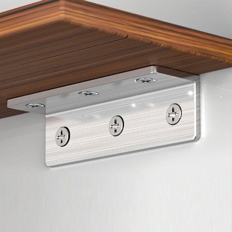 

2PCS Stainless Steel Corner Code 90 Degree Right Angle Fixator Triangle Iron Bracket Connecting Piece L-type Layer Board Bracket