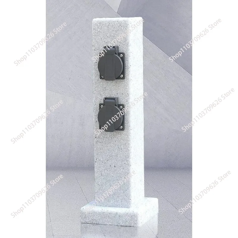 Vertical power socket PE waterproof outdoor socket for villa courtyard garden