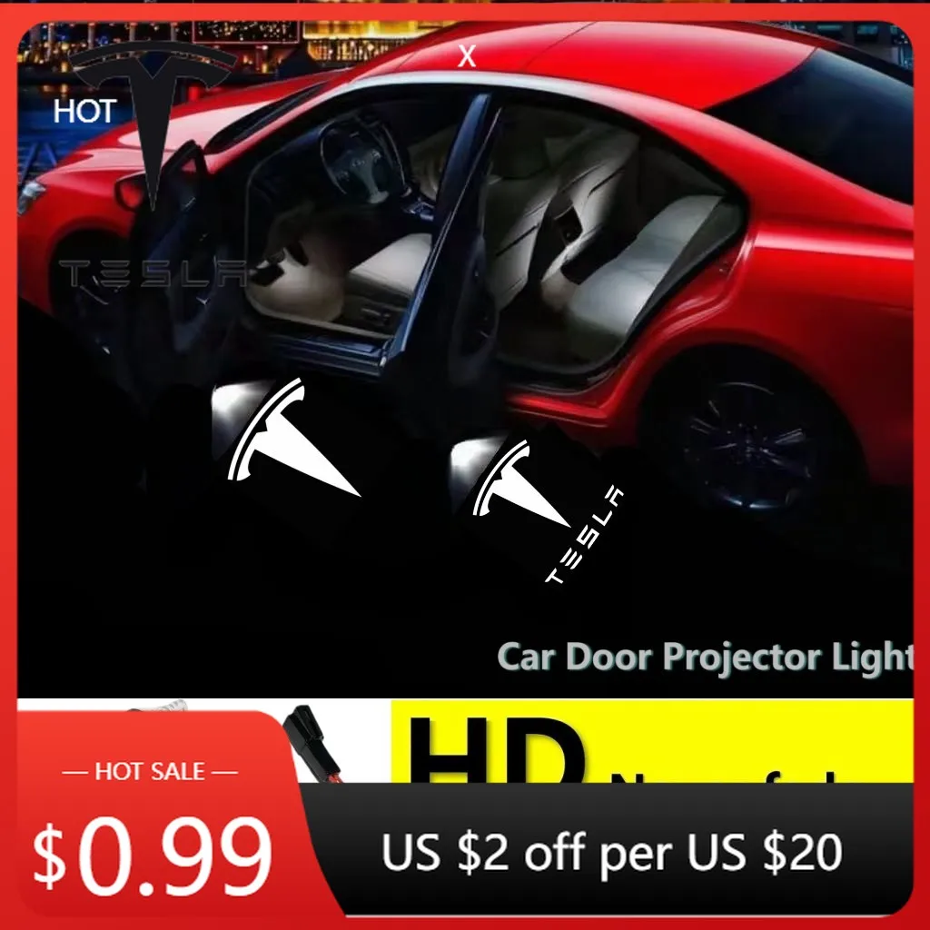 

Горячая HD для TESLA Model 3 Y RWD X S светодиодный проектор двери автомобиля Добро пожаловать Декоративная лампа Courtesy 3D Laser Ghost Shadow LigCar Sticker
