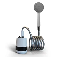 Ducha eléctrica de mano para acampada, conjunto compacto recargable con batería, ideal para acampar al aire libre