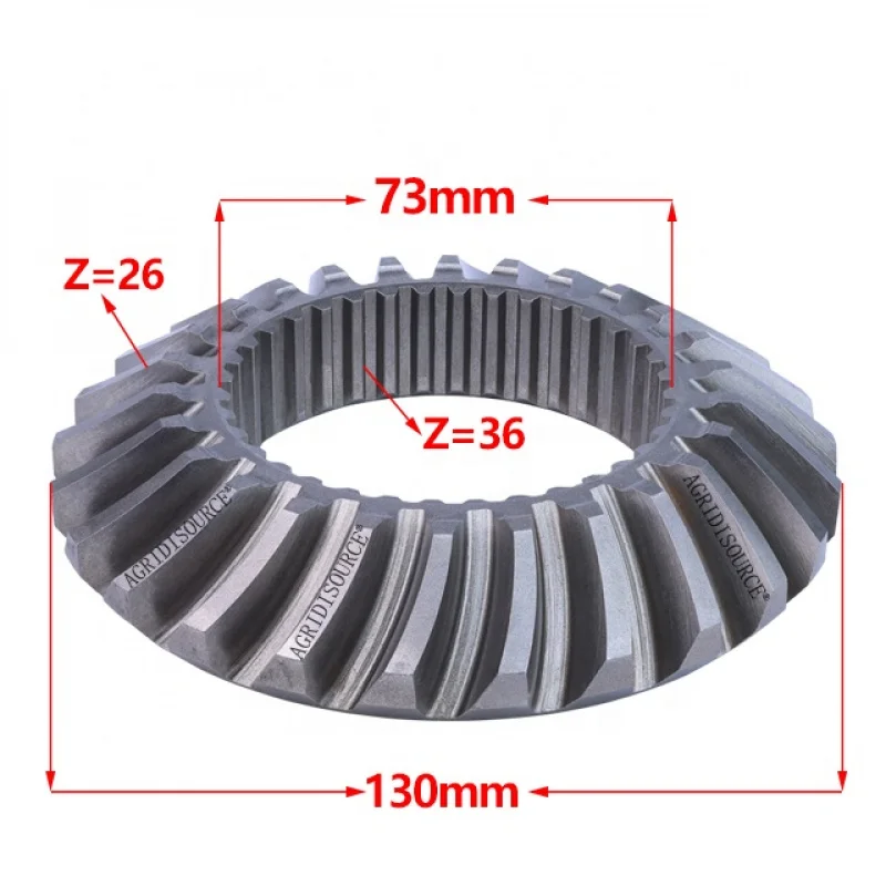 Gearbox Geat Eixo Dianteiro Entrada Espiral Gear Shaft, China Made, Flange Jugo para T, Foton Lovol Parte Trator 10