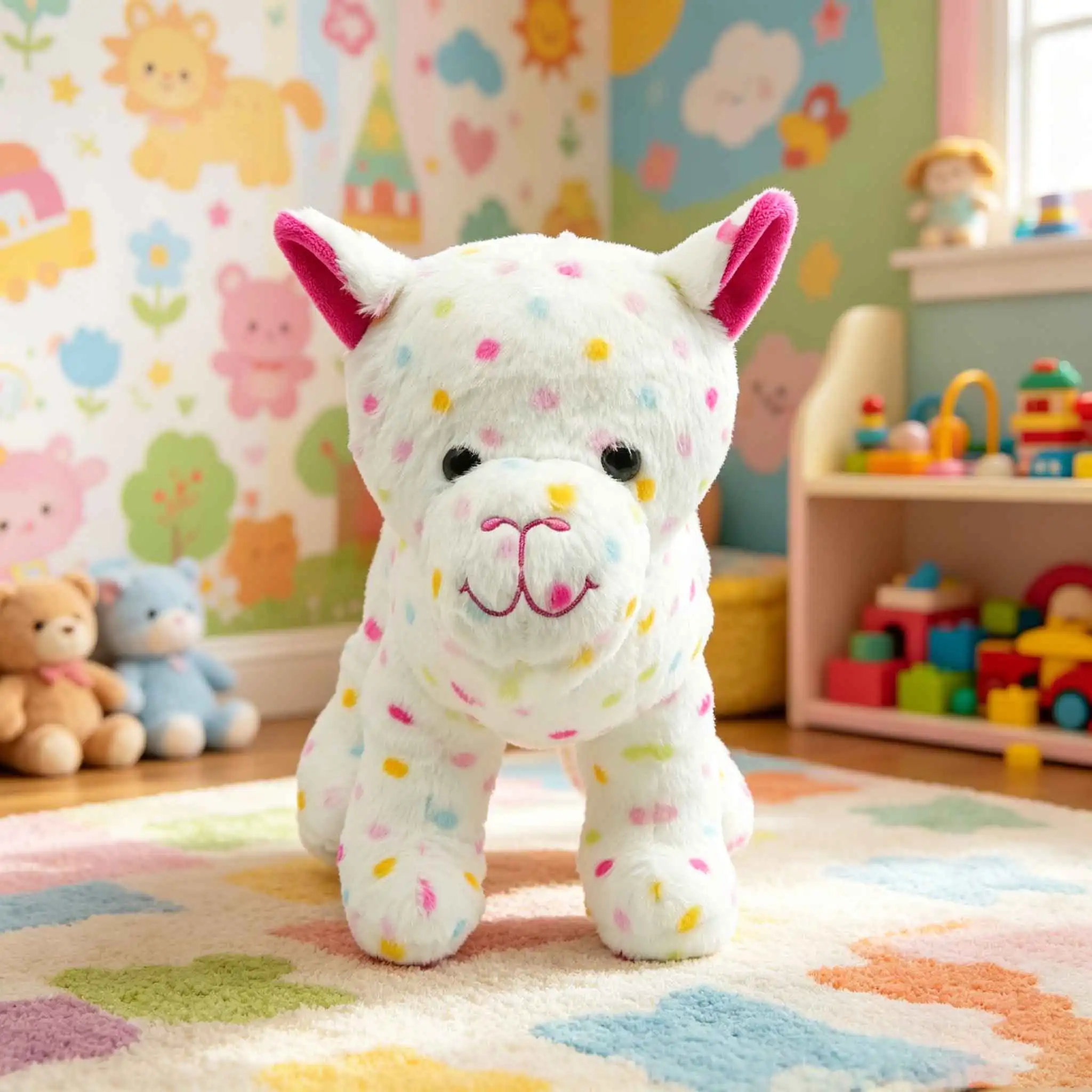 

TreasuringU New Camel Plush Toy Colorful Polka Dot Camel Stuffed Doll Soft Animal Plushies Pillow Children Birthday Gift