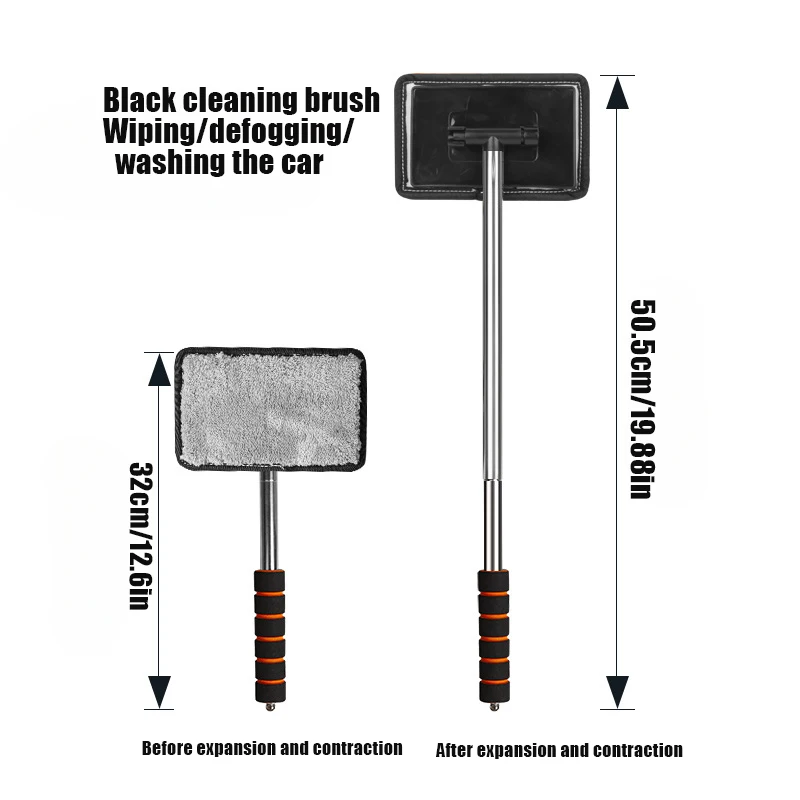 Car Front Windshield Defogging Brush Telescopic Long handle Car Household Glass Clean Brushes Dust Remover Tool