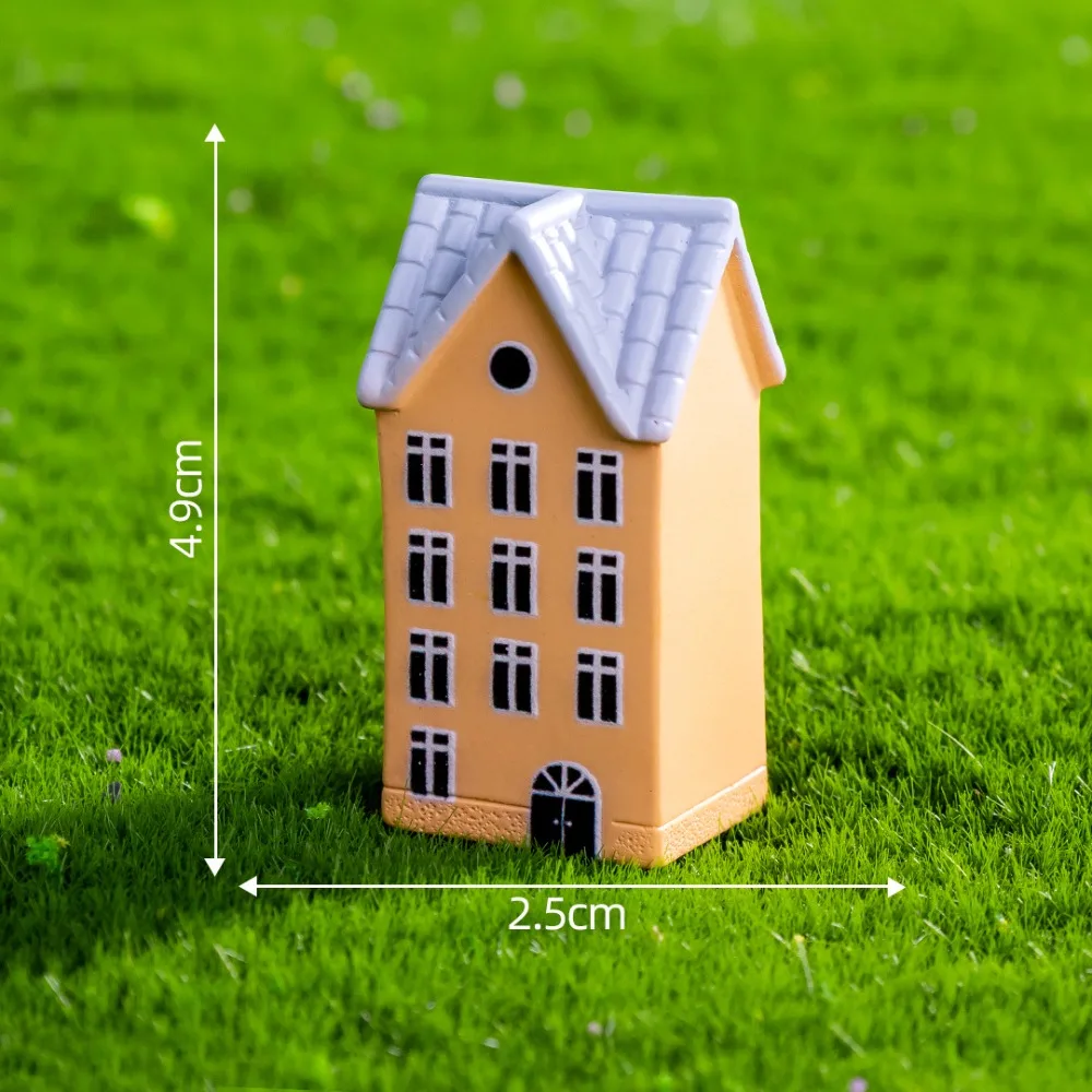 New DIY Villa Small Statue Resin Modern Small House Figure Ornament Crafts Miniature Figurines