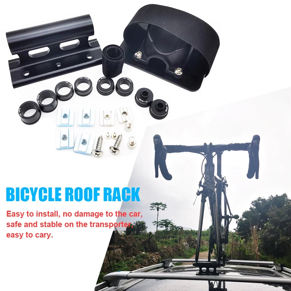 4IN1 DH Mountain Bike Road Bike Car Roof Rack Fixed Frame Quick Release Barrel Axle Front Fork Bracket BOOST 12MM 15MM 20MM