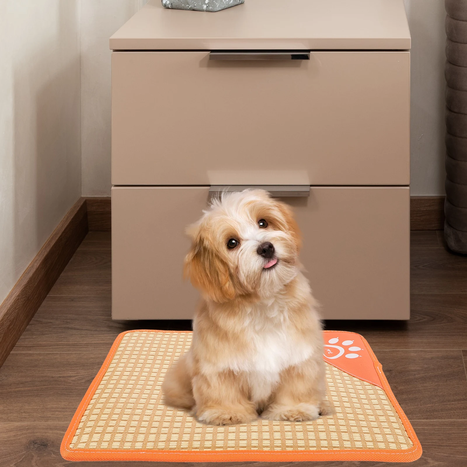 

Summer Cooling Mat Lightweight Foldable Dog Cat Bed Sponge Material ange S Non slip Durable Easy Clean Portable Nest Pet