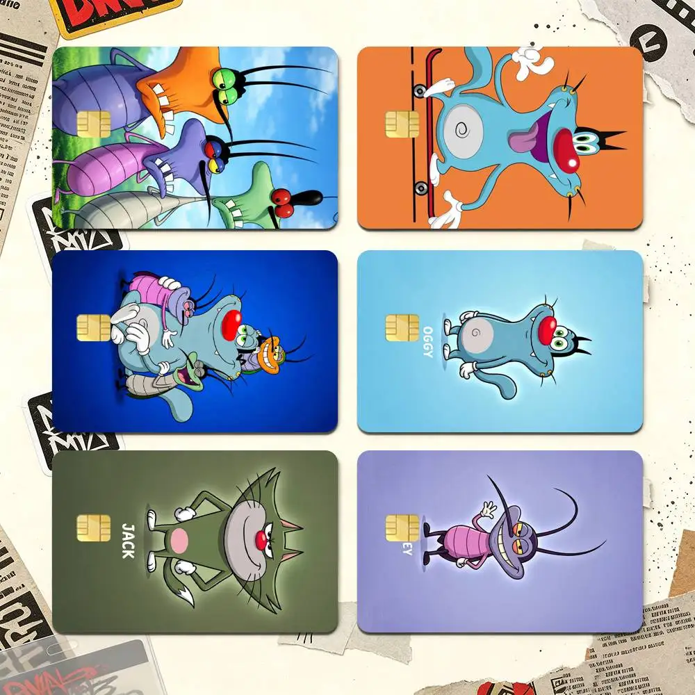 Oggy and The Cockroaches Credit Card HD Stickers Easy to replace, change card style anytime as you like