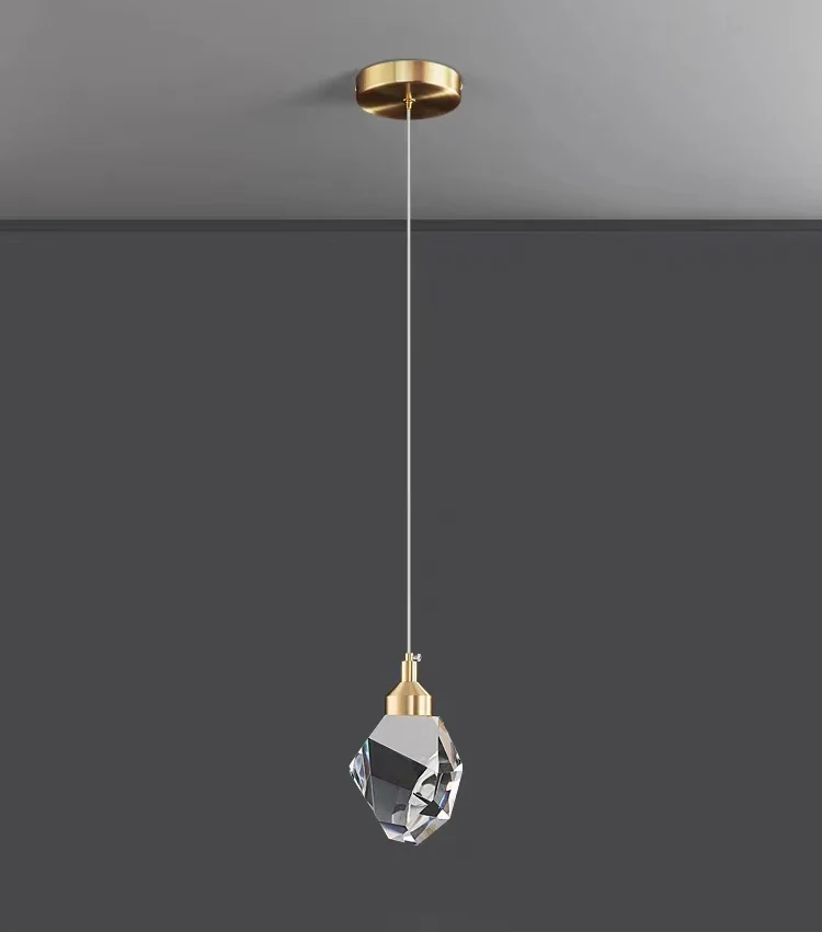 Light Luxury K9 Crystal Small Dhandelier Modern And Minimalist Restaurant Light Bar Counter Bedroom Bedside Long Line Light