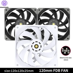 고성능 400-1800RPM 4 핀 PWM 화이트 12cm 컴퓨터 케이스 냉각 시스템, 선풍기 FDB 사일런트 PC 게이머 CPU 쿨러, 120mm 팬 키트