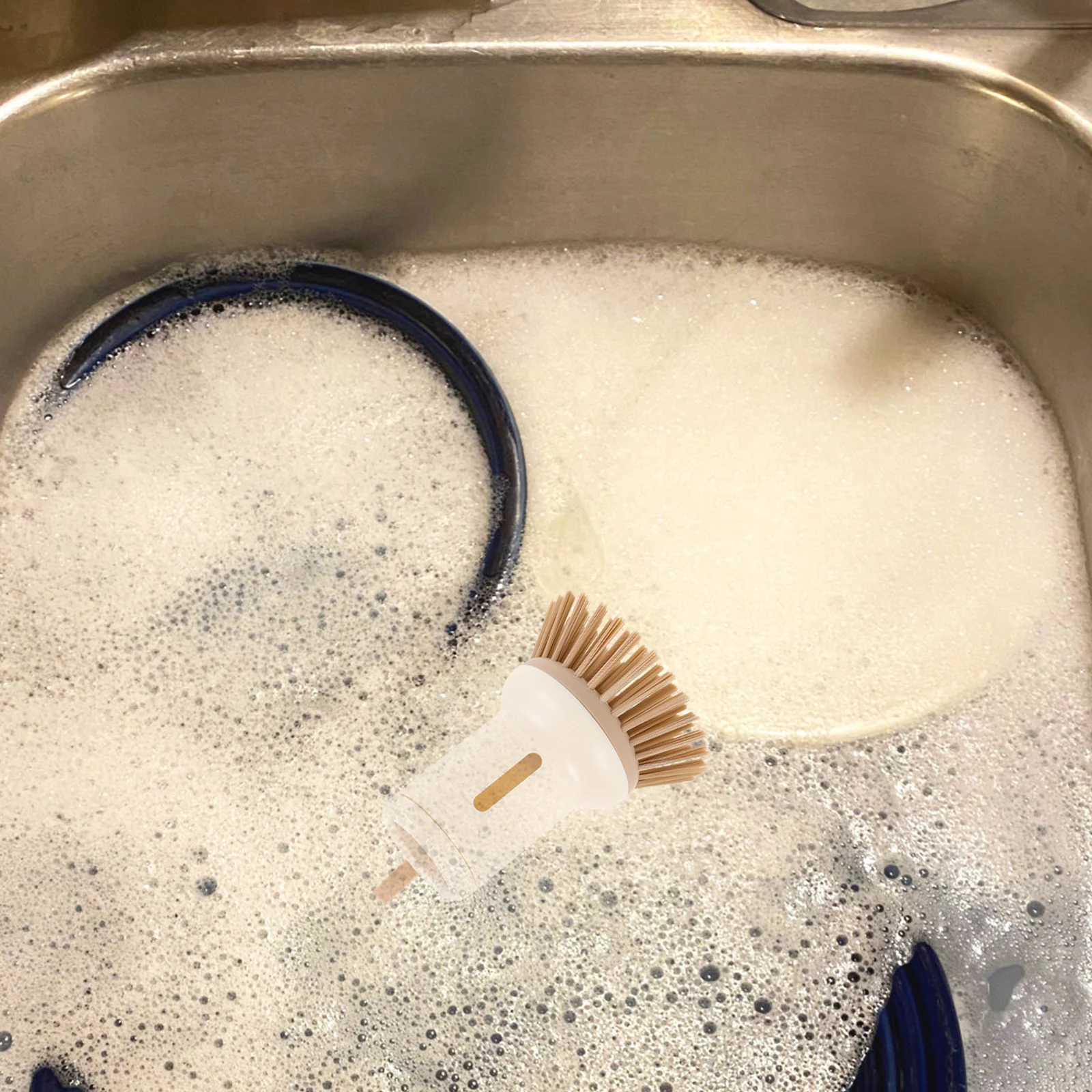 

Rotatable Dish Scrub Brush Liquid Dispensing Pot Pan Cleaning Kitchen Sink Brush Non-Slip Grip Soap Dispenser Non-Scratch