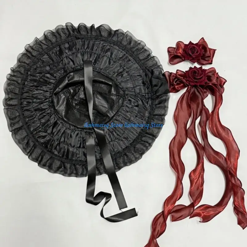 

573B Cosplay Witch Hat Halloween Costume Accessory Headwear For Women Holiday Event