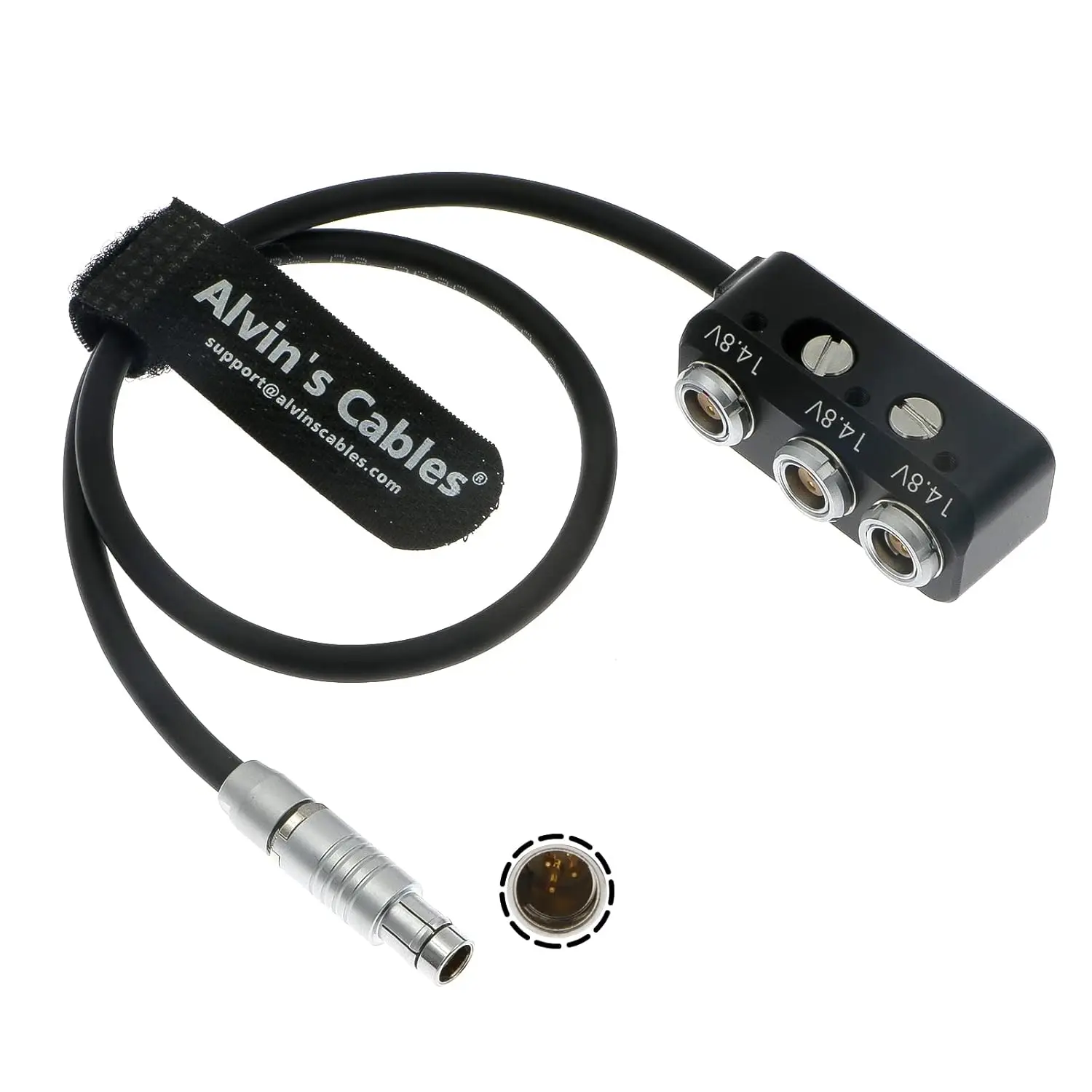 Alvin's Cables Run Stop Power Cable for ARRI Alexa Mini LF RS 3 Pin to RS 3 Pin and 2×2 Pin 1 to 3 Power Splitter Box for ARRI