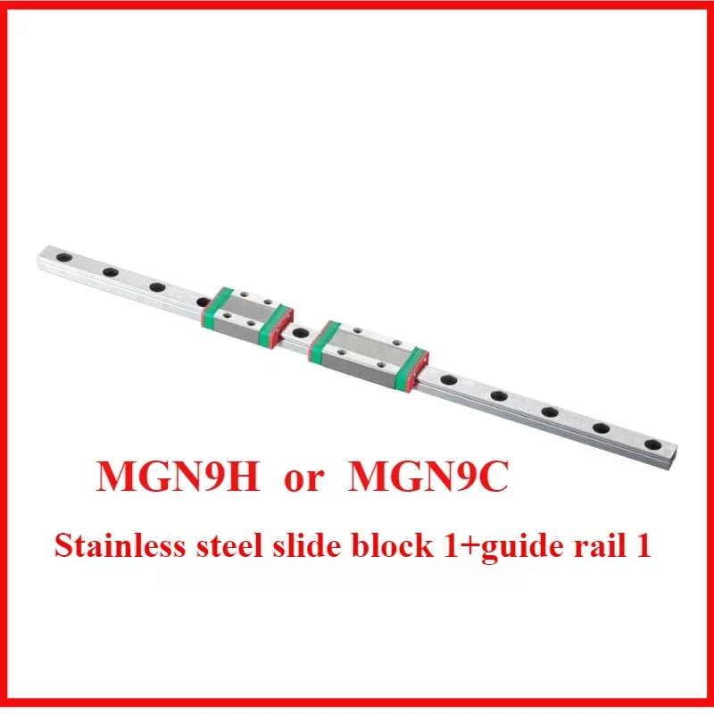 

Guides Linear Guide MGN9 100/150/200/250/300/400 Mm Linear Rail + MGN9H or MGN9C Block 3d Printer CNC Rails Ballusters Railing