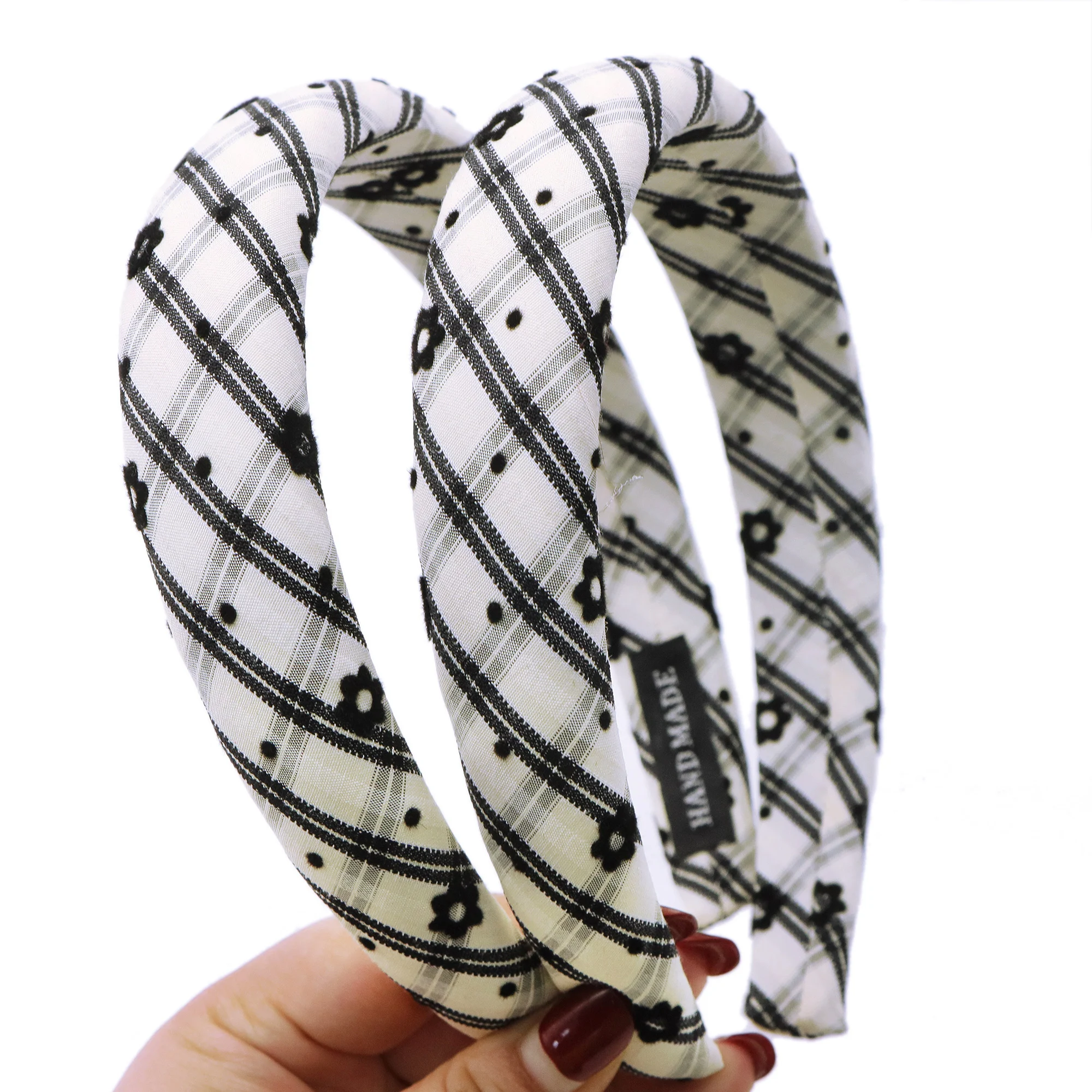 1pc plaid flower Headband, Hair Accessory for Everyday Fashion in Europe And America, Featuring a Easy Yet Sophisticated Style