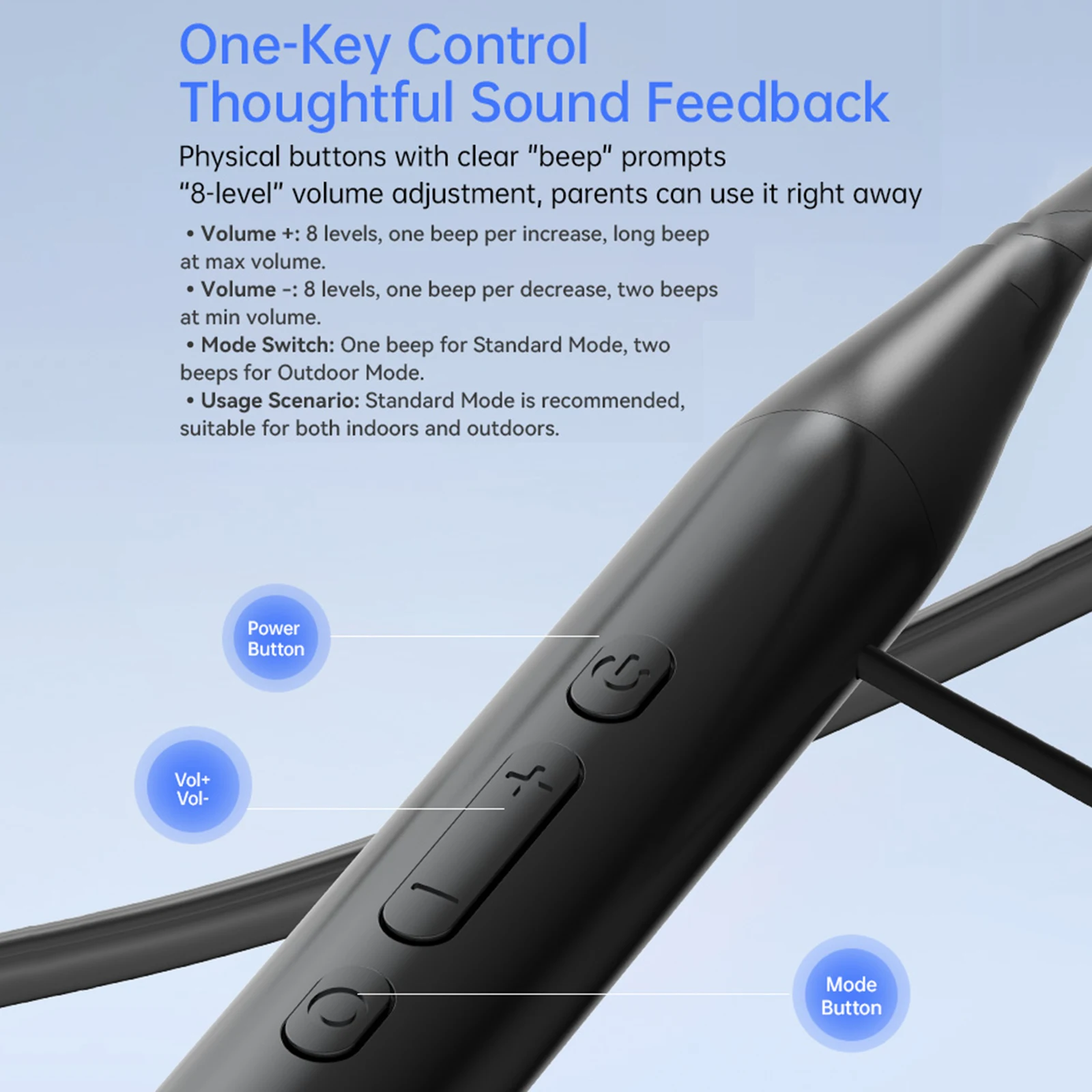 سماعة لاسلكية السمع قابلة للشحن مكبر للصوت جهاز الرياضة الرقبة سماعات لاسلكية 64 قناة لكبار السن الكبار