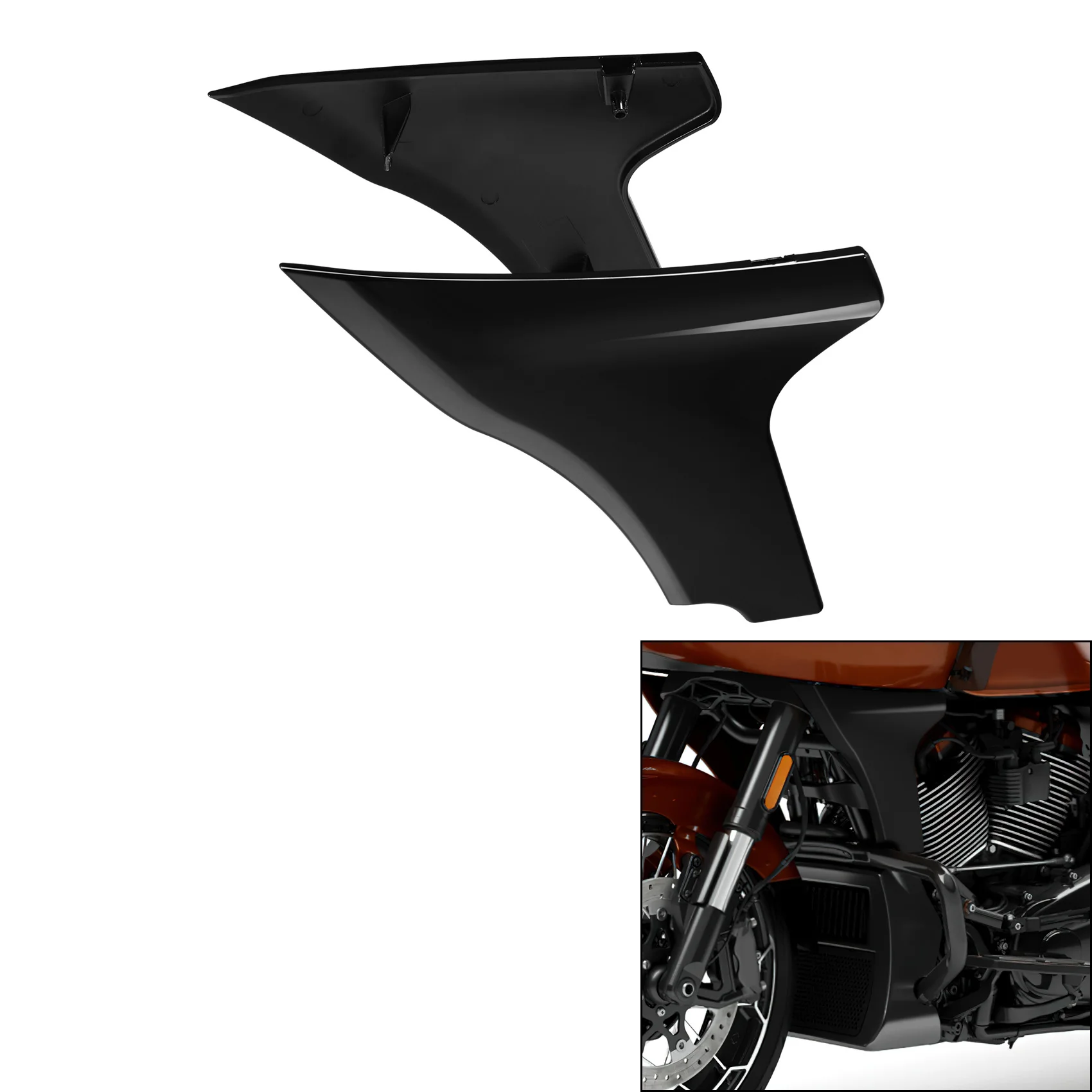 

Side Panel Spoiler Protection Covers For Harley CVO Road Glide FLTRXSE 2023-2024