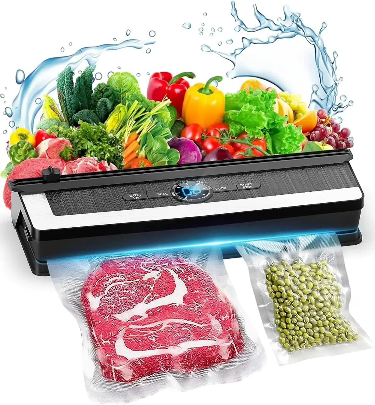 Manufacturer Automatic Powerful Mini Household Vacuum Preservation Machine Bags 70kpa Dry Food And Moist Food Vacuum Sealer