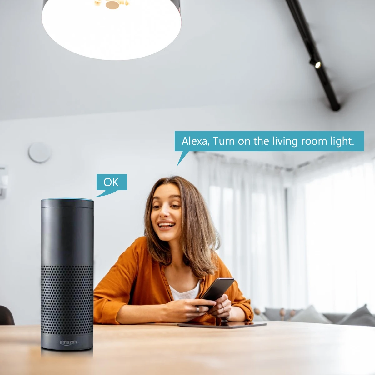 Bombilla LED inteligente con WiFi, lámpara regulable con Control por voz, funciona con Smart Life, Alexa, asistente de Google Home, Tuya E27/E14/GU10