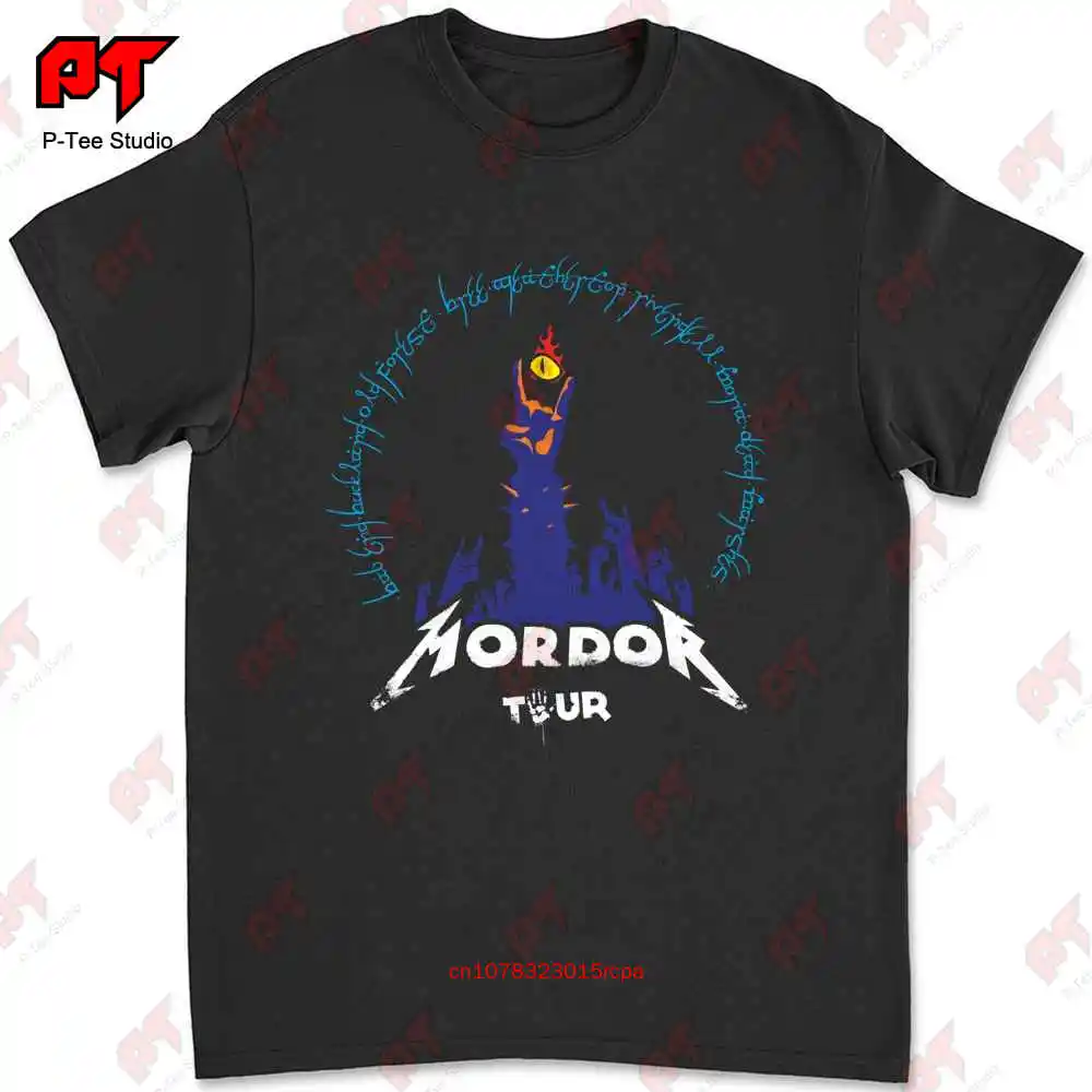 Rock To Mordor Tour Lotr As Album Cover T-shirt 38AD