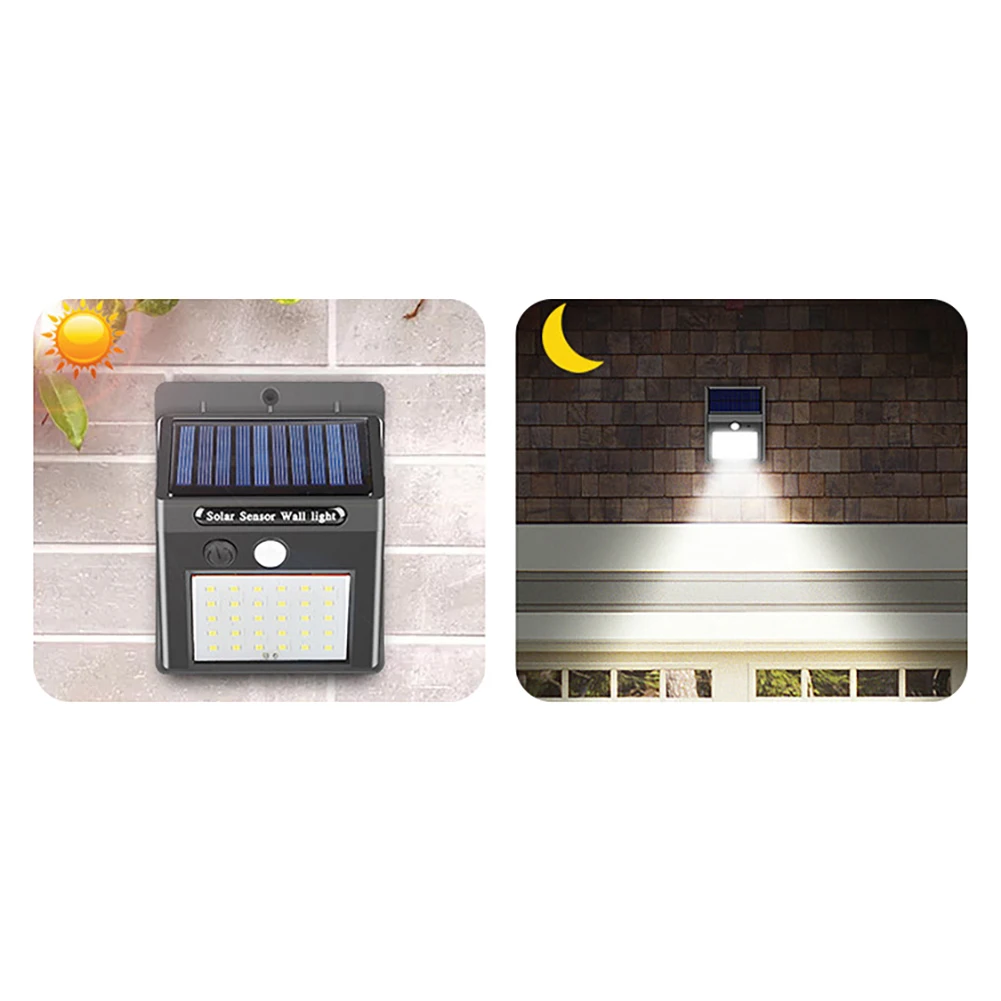 Solar Security Lights Outdoor, Wireless Motion Sensor Lights, IP65 Waterproof Security Lights, 3 Modes Ultra-Bright LED Wall Lig