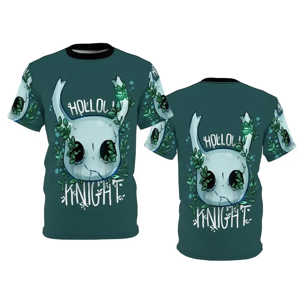 Hollow Knight Fun Role-playing T-shirt Cute Cartoon Pattern Print Round Neck Short Sleeve Fashionable Casual Unisex T Shirts