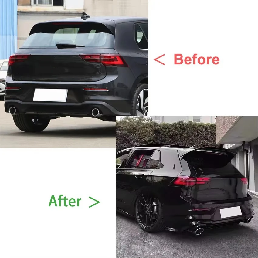 CS ClubSport Style Roof Spoiler Wing Kit Tuning For VW Golf 8 MK8 GTI GTD R 2020 2021 2022 2023 Car Rear Trunk Boot Spoiler Wing — zdjęcie 3