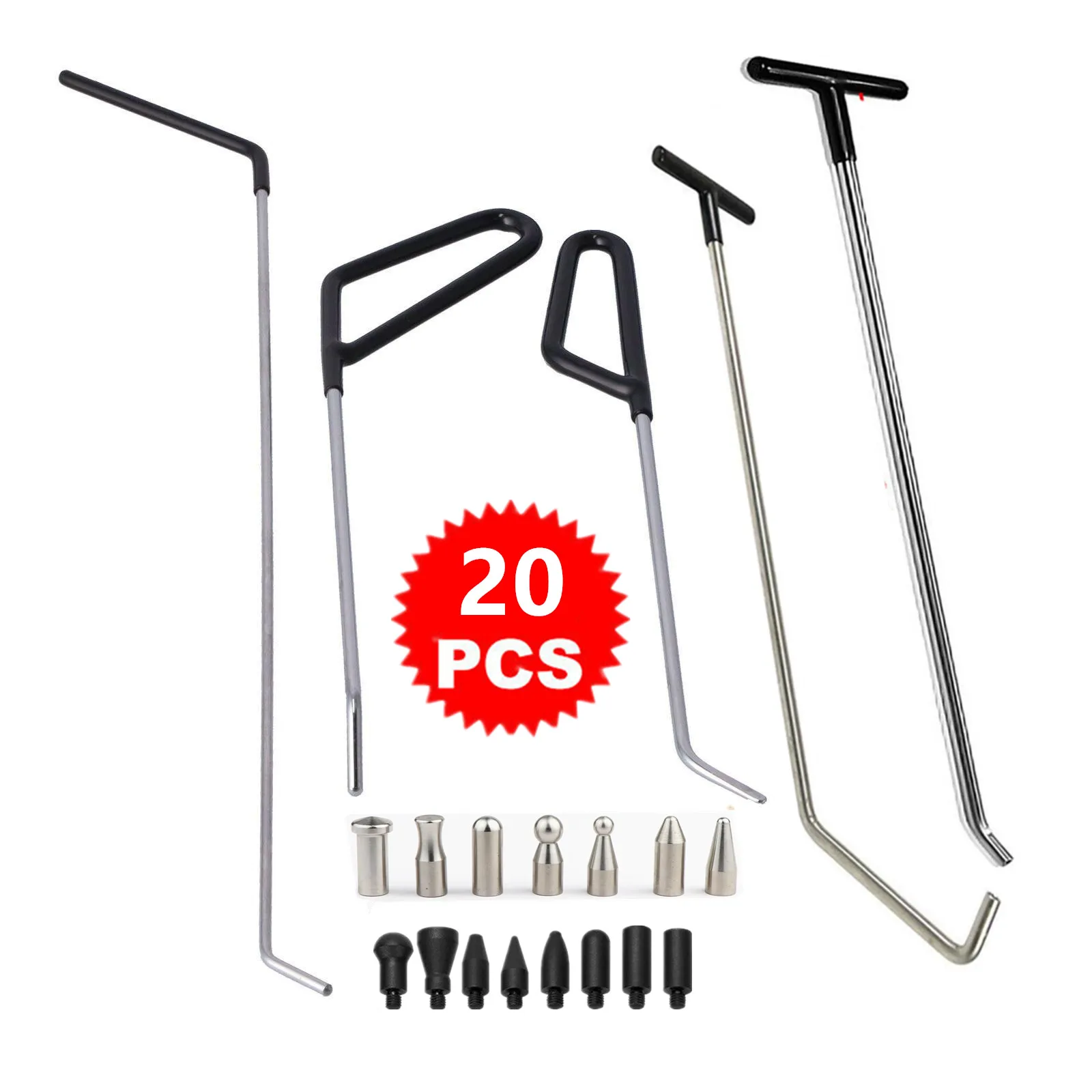Furuix-kit de reparación de abolladuras sin pintura para coche, herramientas de varilla para carrocería de coche, daños por granizo, reparación de